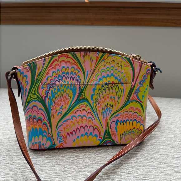 Dooney & Bourke Colorful Feather Pattern Crossbody Bag - Picture 2 of 4